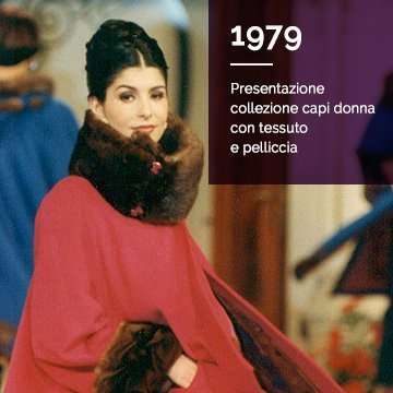 Campagna Vinicio Pajaro 1979: Presentazione della collezione donna con tessuto e pelliccia