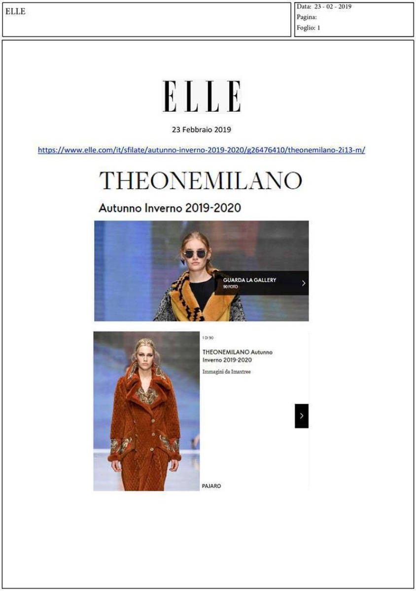 TheOneMilano, autunno inverno 2019-2020